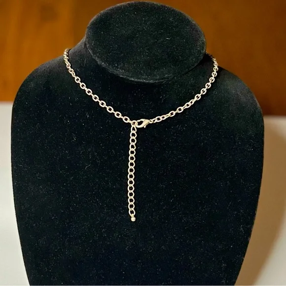 Vintage Silver Necklace w/Pearl, Rhinestone, Key, Lady Cameo Pendant, & Feather - Picture 2 of 3